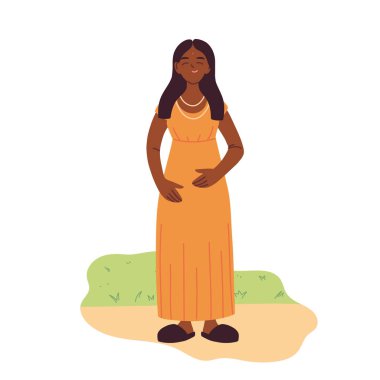 Hint kadın çizgi film vektör tasarımı