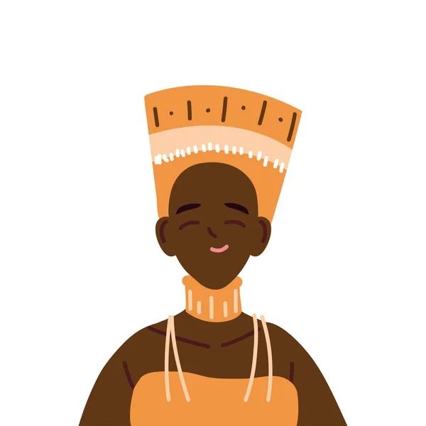 Afrikaanse vrouw cartoon vector ontwerp — Stockvector