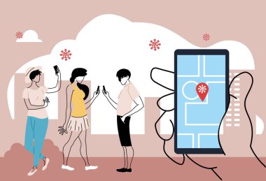 Smartphone sağlık virüsü yer belirleme uygulaması
