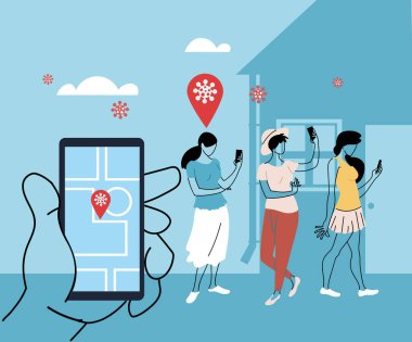 Smartphone sağlık virüsü yer belirleme uygulaması