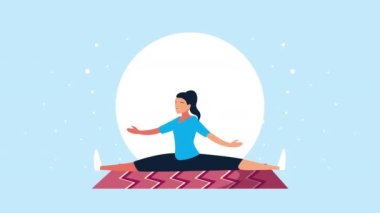 Genç bir kadın egzersiz yapıyor.