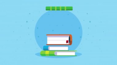 Kitap ve okul çantasıyla okul zamanına dönüyorum.