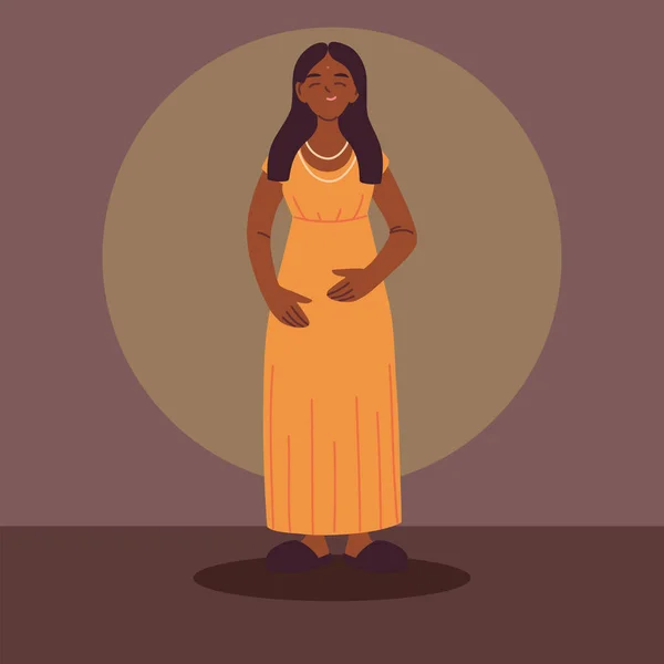 Afro žena na sobě ležérní oblečení — Stockový vektor