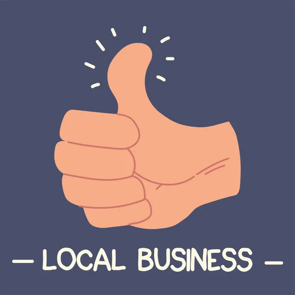 Koupit místní, podporovat místní podnikání — Stockový vektor