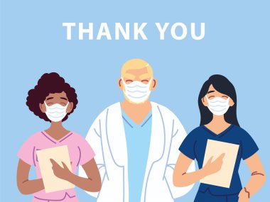 Teşekkürler doktor ve hemşireler ve sağlık personeli, koronavirüsle savaşıyorlar.