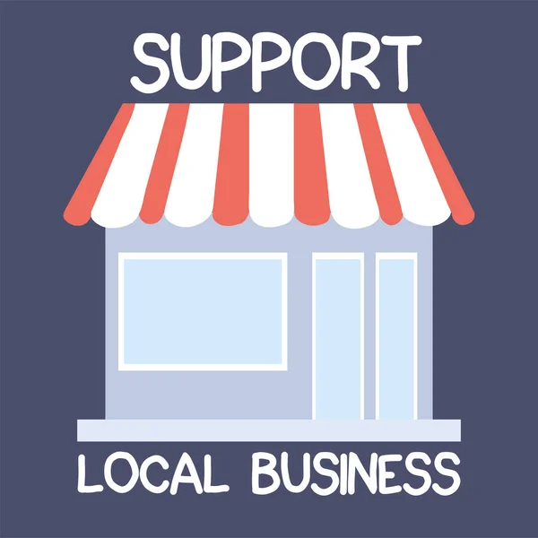 Handla lokalt, stödja lokala företag — Stock vektor