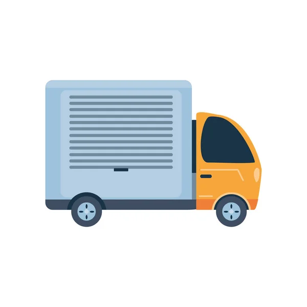 Nákladní automobil, nákladní doprava na bílém pozadí — Stockový vektor