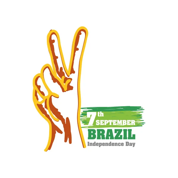 7 septembre fête de l'indépendance du Brésil — Image vectorielle