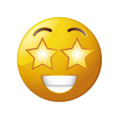 Beyaz arkaplanda yıldız gözleri simgesi