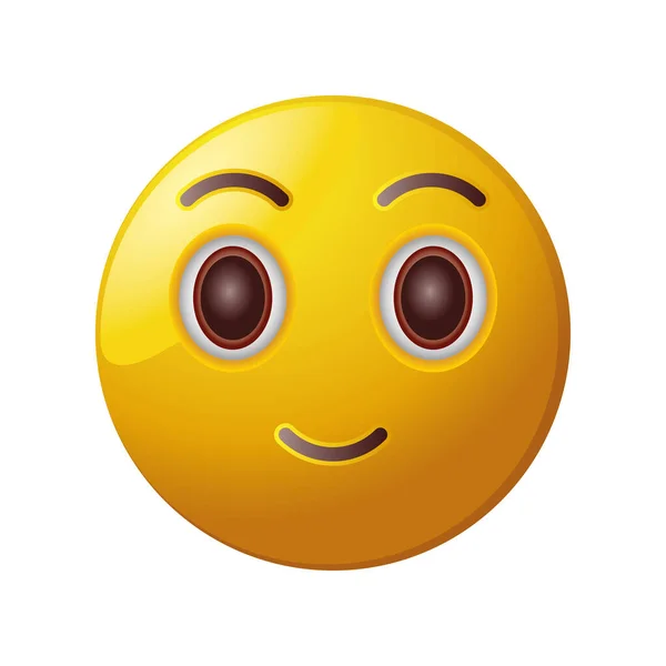 Emoticon sorriso su sfondo bianco — Vettoriale Stock