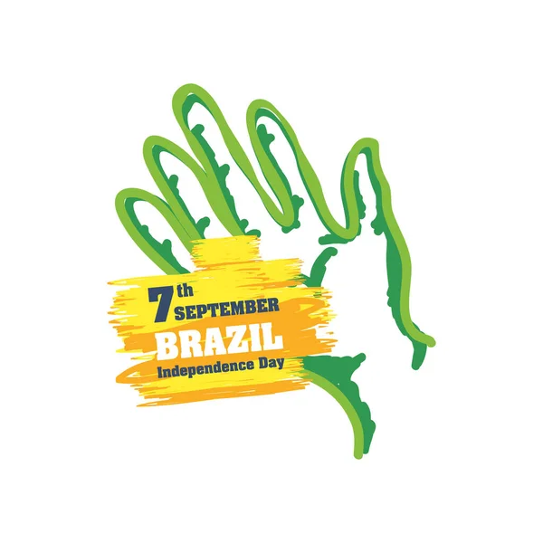 7 septembre fête de l'indépendance du Brésil — Image vectorielle