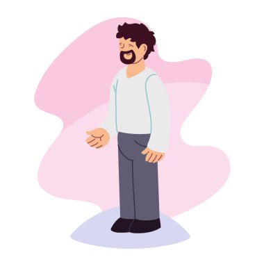 İzole edilmiş Avatar Adam vektör tasarımı