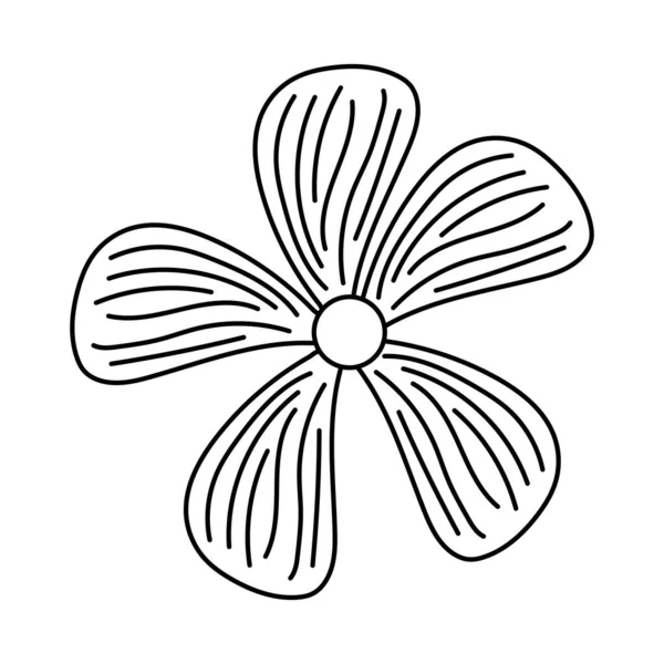 Vacker blomma dekorativ på vit bakgrund — Stock vektor