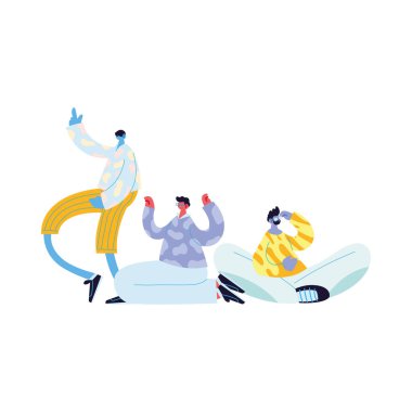 Erkekler karikatür vektör tasarımını avatarlar