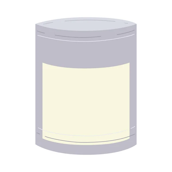 Kreslené konzervované potraviny sklenice na bílém pozadí — Stockový vektor