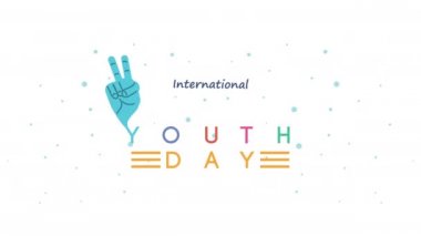 Mutlu uluslararası gençlik günü kutlamaları Renkli ellerle