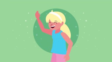 Genç kız öğrenci karakteri