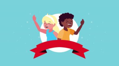 Küçük ırklar arası öğrenciler karakterleri canlandırıyor.