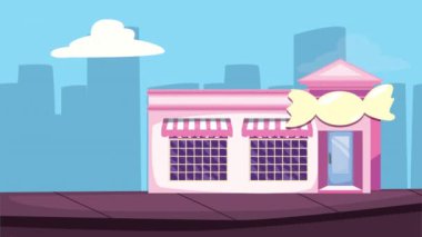 Şekerci dükkanı ön cephe animasyonu