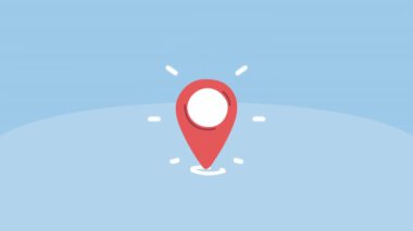 pin işaretleyici konum işaretleyici canlandırması