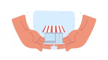 Eller mağaza binası animasyonunu kaldırıyor