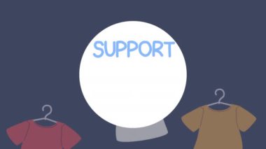 Gömlek desenli yerel iş harflerini destekle