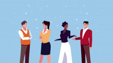 Genç iş adamları karakterleri avatarlar