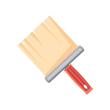 Beyaz arkaplanda boya fırçası