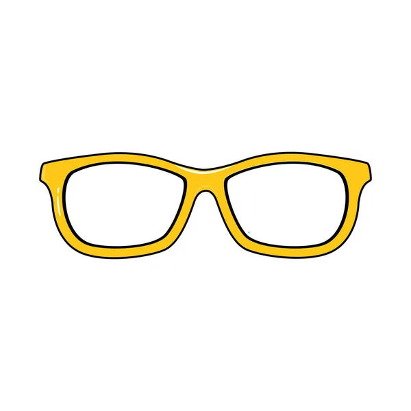 Μεμονωμένα κίτρινα γυαλιά διανυσματική σχεδίαση — Διανυσματικό Αρχείο