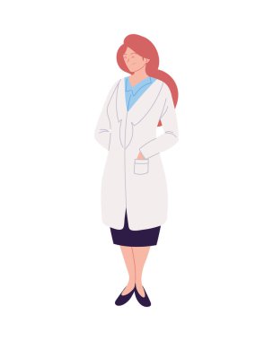 Üniformalı vektör tasarımlı kadın doktor