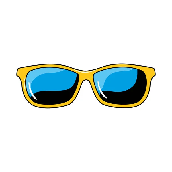 Diseño vectorial de gafas de verano amarillas aisladas — Vector de stock