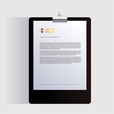 Pano, beyaz arkaplanda kurumsal kimlik şablonu