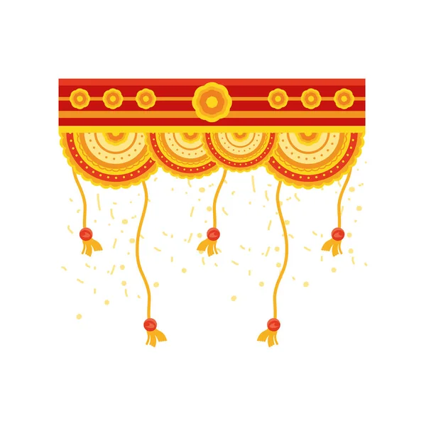 Guirnalda decorativa para el festival indio — Vector de stock