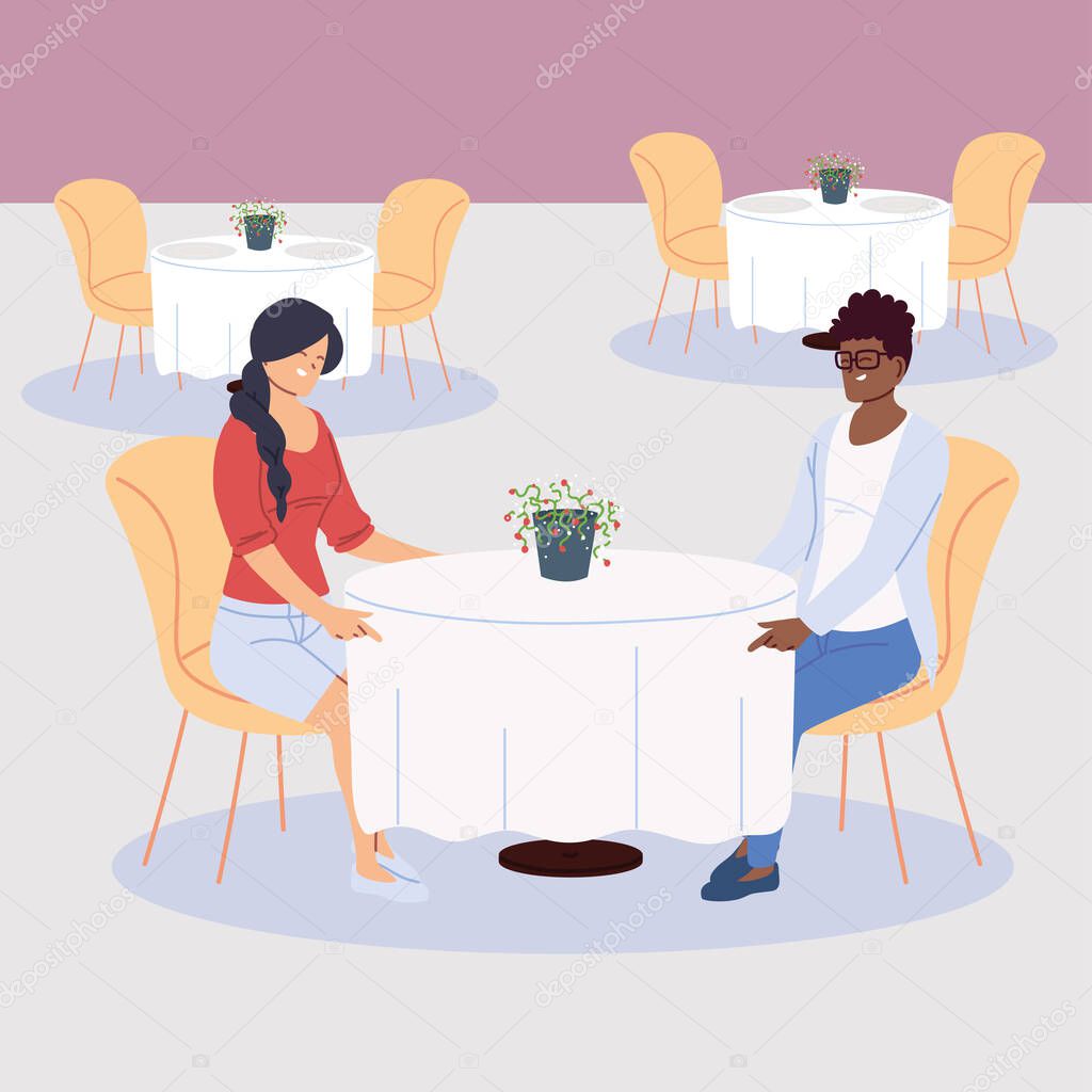 people having dinner in the restaurant, romantic dinner