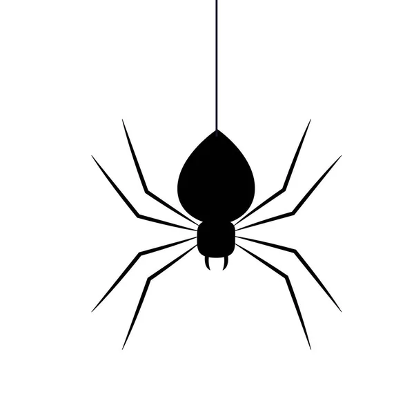 Halloween design vetorial aranha preta — Vetor de Stock