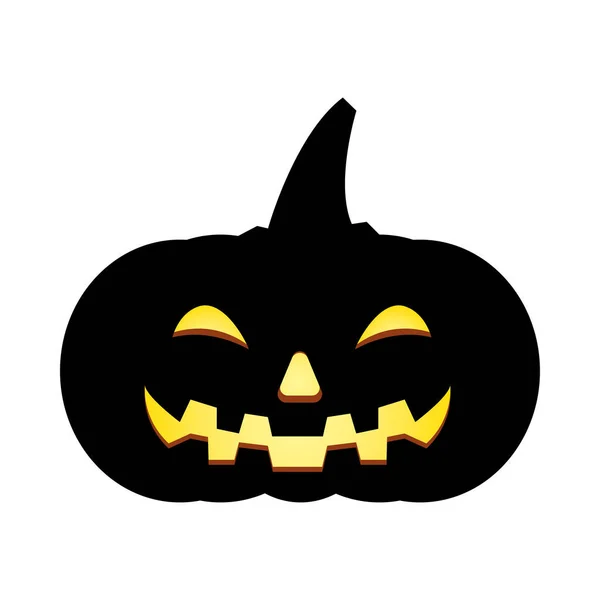 Halloween preto abóbora desenho animado vetor design —  Vetores de Stock