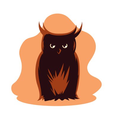 Cadılar Bayramı baykuşu çizgi film vektör tasarımı