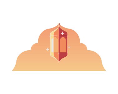 turuncu ramazan fener vektör tasarımı