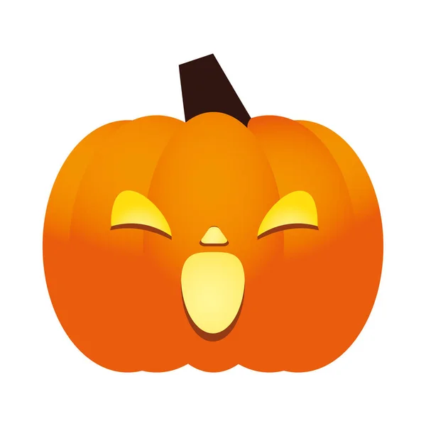 Halloween Orange Kürbis Cartoon Vektor-Design — Stockvektor