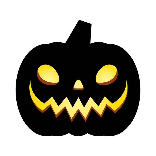 Halloween preto abóbora desenho animado vetor design —  Vetores de Stock