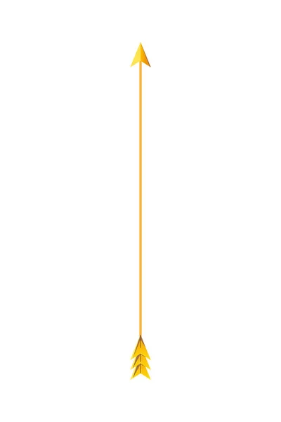 Ізольована золота стрілка Векторний дизайн — стоковий вектор