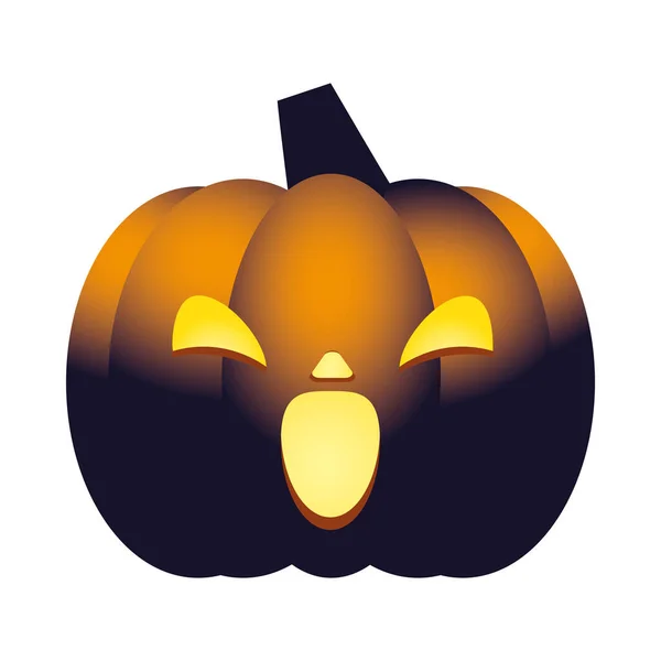 Halloween orange citrouille dessin animé vecteur design — Image vectorielle