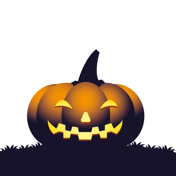 Halloween orange pumpkin cartoon vector design — Stock Vector