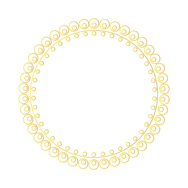 Gold mandala in line style vector design — Stock Vector