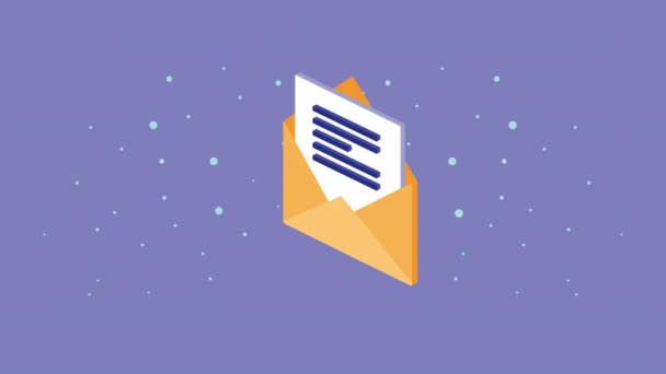 Zarf posta servisi canlandırmasıName — Stok video