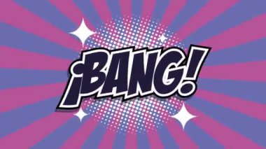 pop sanat tarzı animasyon ile bang word