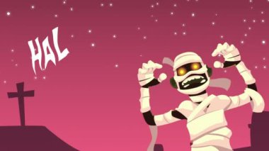 Mezarlıkta annenizle Cadılar Bayramı animasyonunuz kutlu olsun.