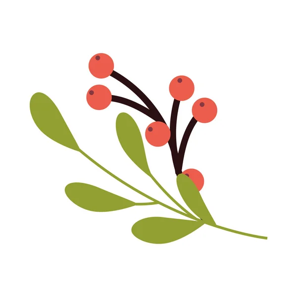Röda blommor med blad vektor design — Stock vektor