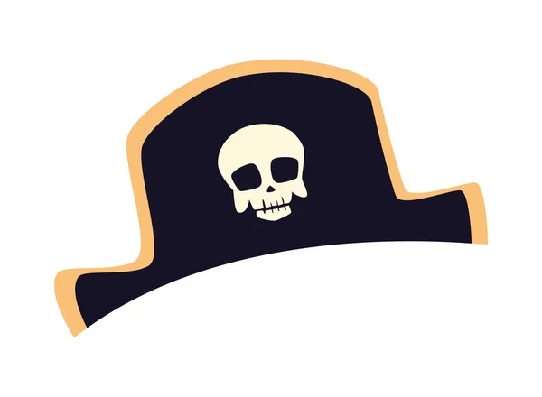 Halloween pirata chapéu vetor design — Vetor de Stock