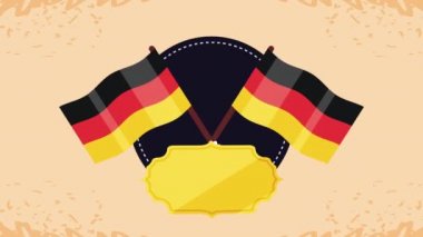 Ekim Festivali Alman bayrakları ve biralarıyla animasyon kutlaması